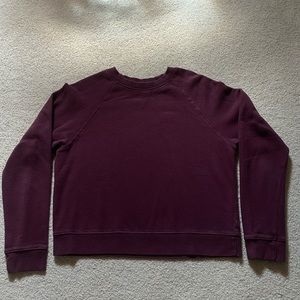 cropped MAROON crew neck
